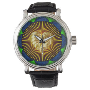 Men's Vintage Black Leather Strap Watch – Colourfu