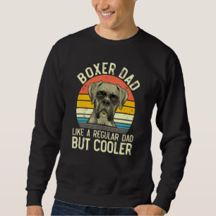 Mens Vintage Boxer Dad Regular Dad Proud Dog Daddy Sweatshirt