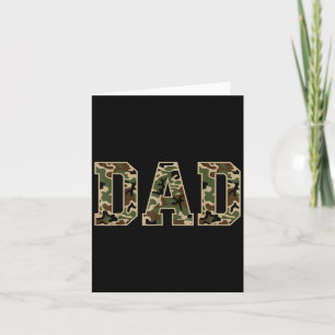 Mens Vintage Camo Duck Hunting Dad Old Camo Dad Card