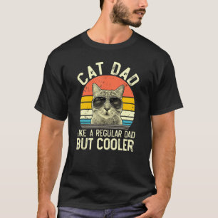 Mens Vintage Cat Dad Regular Dad Proud Daddy Meowi T-Shirt