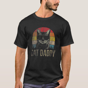 Mens Vintage Cat Daddy Cat Father S Day T-Shirt