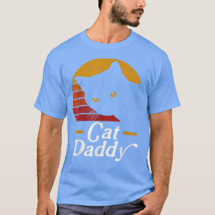 Mens Vintage Cat Daddy Funny Cat Lover T-Shirt