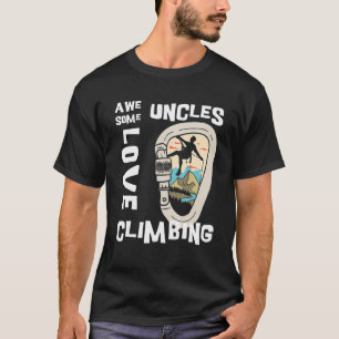 Mens Vintage Climbing Carabiner Awesome Uncles Lov T-Shirt