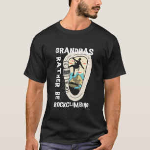 Mens Vintage Climbing Carabiner Grandpas Rather Be T-Shirt