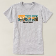 Men's Vintage Coastal Ocean Waves T-Shirt - COASTV