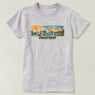 Men's Vintage Coastal Ocean Waves T-Shirt - COASTV