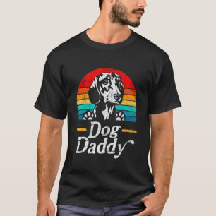 Mens Vintage Dachshund Dog Daddy Dog Dad Father's T-Shirt