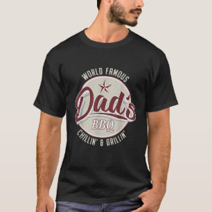 Mens Vintage Dad s BBQ Chilling and Grilling Fathe T-Shirt