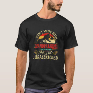 Mens Vintage Dinosaurs Grandpa Rex Saurus Family M T-Shirt