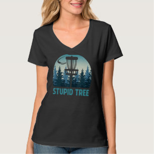 Mens Vintage Disc Golf Funny Stupid Tree Frisbee G T-Shirt