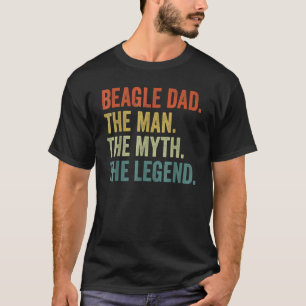 Men's Vintage Dog Dad Man Myth Legend Beagle Dad T-Shirt