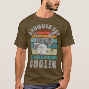 Mens Vintage Drummer Dad Like A Regular Dad Gift F T-Shirt
