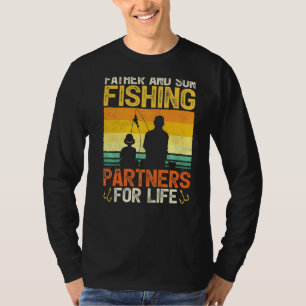 Mens Vintage Father And Son Fishing Partners For L T-Shirt