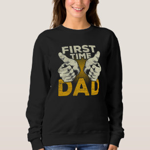 Mens Vintage Father Daddy Dad Baby Shower First Ti Sweatshirt