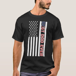 Mens Vintage Father's Day Best Dad Ever American F T-Shirt