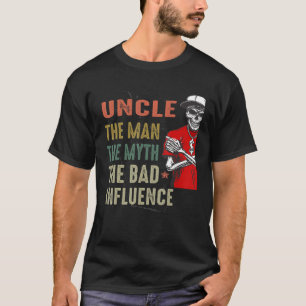 Mens Vintage Fun Uncle Man Myth Bad Influence Funn T-Shirt