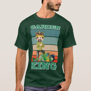 Mens vintage garden king organic farmer gardener T-Shirt