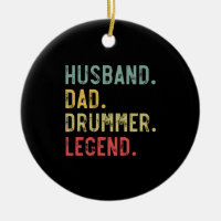 Mens Vintage Gift Shirt Husband Dad Drummer Legend