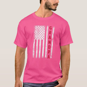 Mens Vintage Grandpa American Usa Flag Graphic Fat T-Shirt