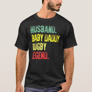 Mens Vintage Husband Baby Daddy Rugby Legend T-Shirt
