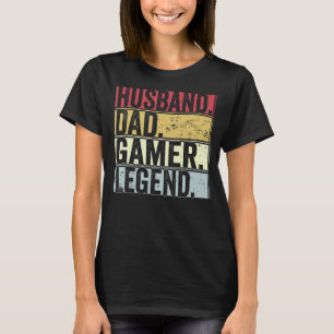 Mens Vintage Husband Dad Gamer Legend For Father T-Shirt