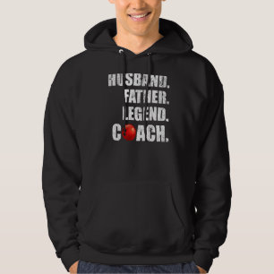 Mens Vintage Husband Father Legend Bowling Coach F Hoodie