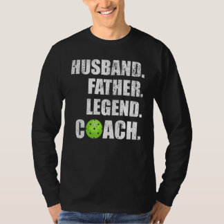 Mens Vintage Husband Father Legend Pickleball Coac T-Shirt