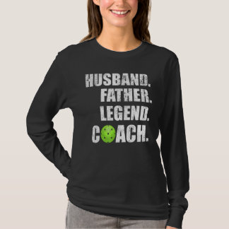 Mens Vintage Husband Father Legend Pickleball Coac T-Shirt