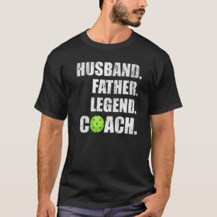 Mens Vintage Husband Father Legend Pickleball Coac T-Shirt