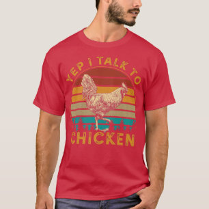 Mens Vintage I Talk To Chickens Funny Chicken Dad  T-Shirt