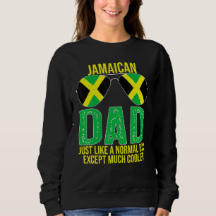 Mens Vintage Jamaican Dad Jamaica Flag Sunglasses  Sweatshirt