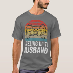 Mens Vintage Levelling Up To Husband Newlywed Groo T-Shirt