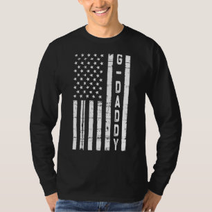 Mens Vintage Merica American Flag G Daddy For Fat T-Shirt