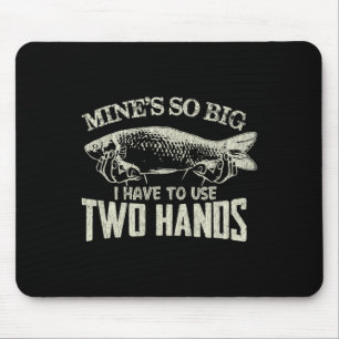 Mens Vintage Mines So Big I Have To Use Two Hands  Mouse Pad
