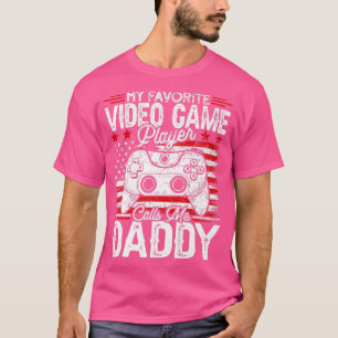 Mens Vintage My Favorite Video Game Player Calls M T-Shirt