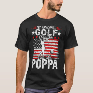 Mens Vintage My Favourite Golf Player Calls Me Pop T-Shirt