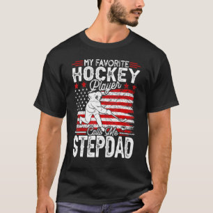 Mens Vintage My Favourite Hockey Player Calls Me S T-Shirt