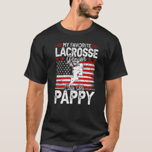Mens Vintage My Favourite Lacrosse Player Calls Me T-Shirt
