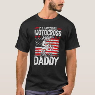 Mens Vintage My Favourite Motocross Player Calls M T-Shirt