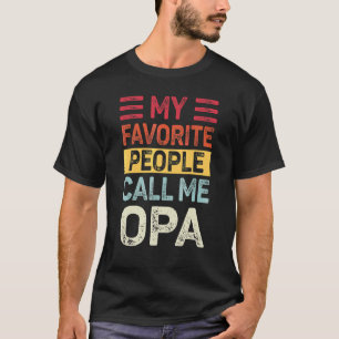Mens Vintage My Favourite People Call Me Opa Dad L T-Shirt