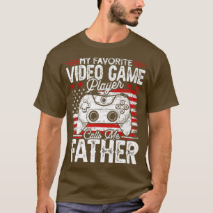 Mens Vintage My Favourite Video Game Player Calls T-Shirt