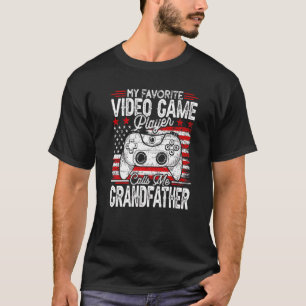 Mens Vintage My Favourite Video Game Player Calls  T-Shirt