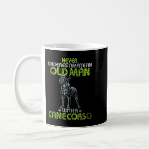 Mens Vintage Never Underestimate An Old Man With A Coffee Mug