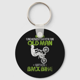 Mens Vintage Never Underestimate An Old Man With A Key Ring