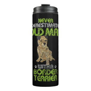 Mens Vintage Never Underestimate An Old Man With A Thermal Tumbler