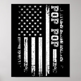 Mens Vintage p-p American Flag 4th of July USA Poster