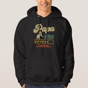 Mens Vintage Papa Loading 2023 Expectant Father Da Hoodie