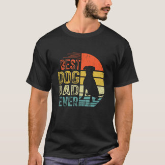 Mens Vintage Pitbull Best Dog Dad Ever Father's Da T-Shirt