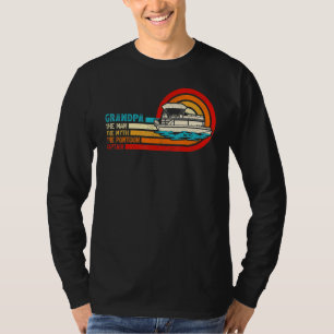 Mens Vintage Pontoon Boat Grandpa Pontoon Captain T-Shirt