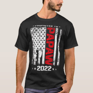 Mens Vintage Promoted To Papaw 2022  Father's Day T-Shirt